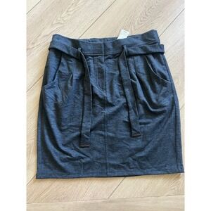 Ann Taylor Gray Belted Pencil Skirt with Pockets‎ - Size 8